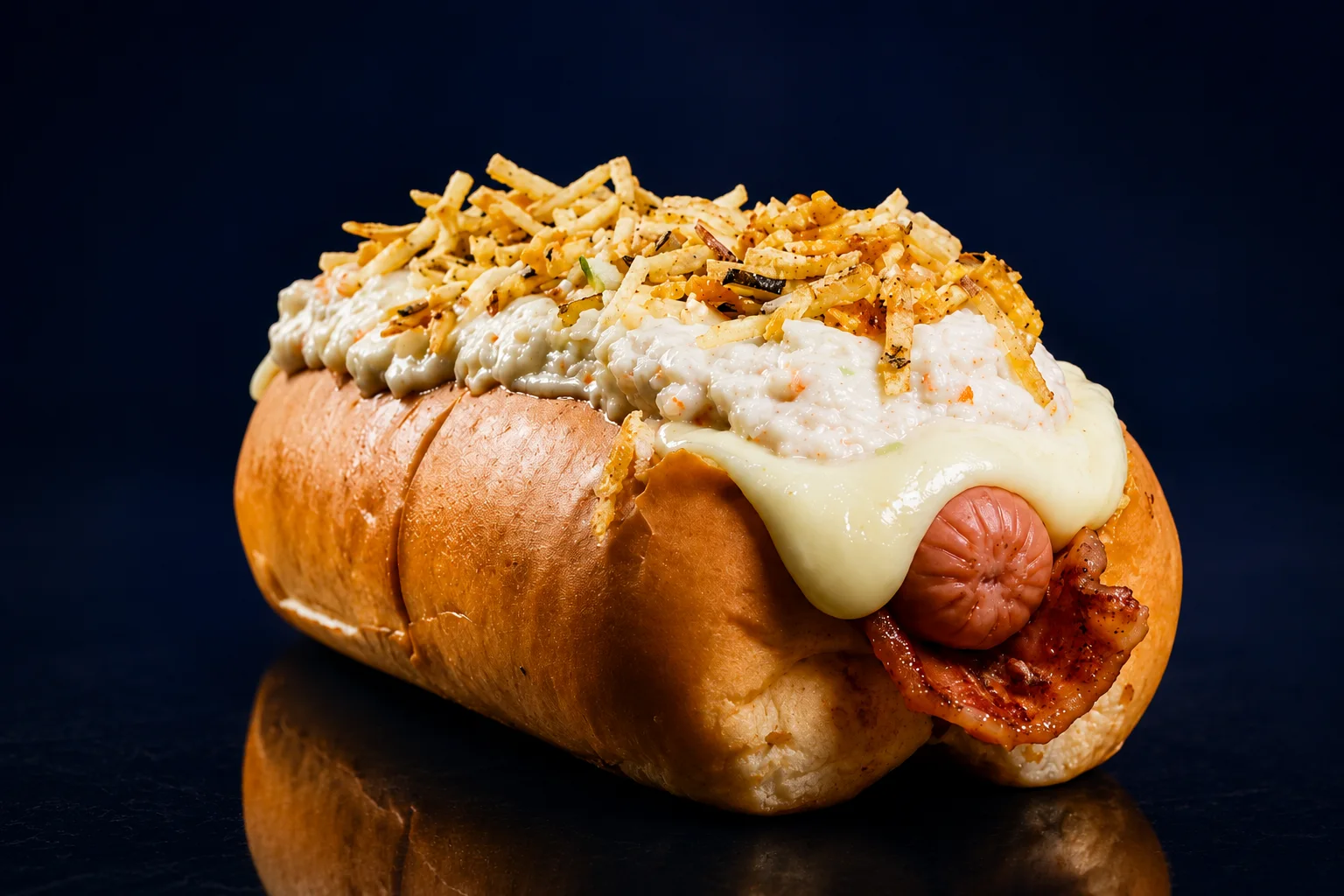 Perros calientes premium con toppings gourmet artesanales